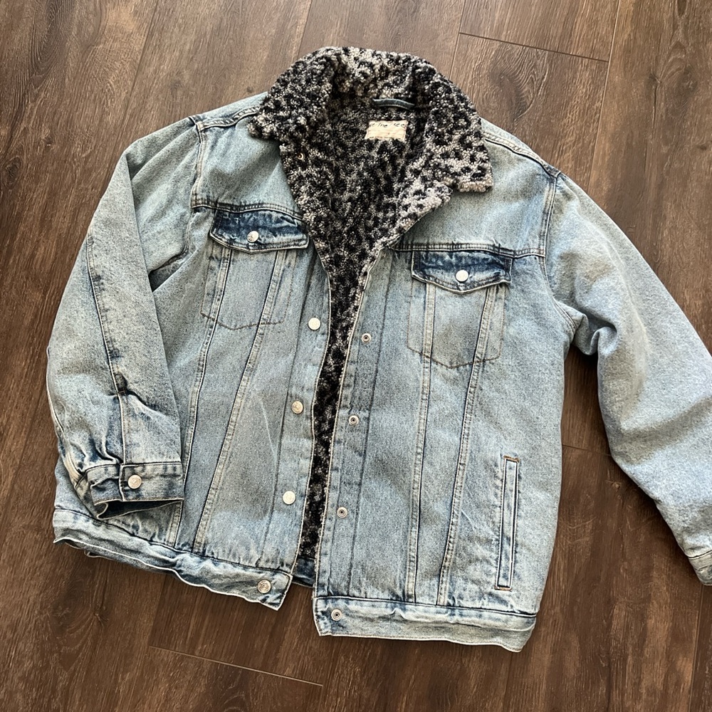 We the Free “Wild Ones” Sherpa-lined Trucker Jacket